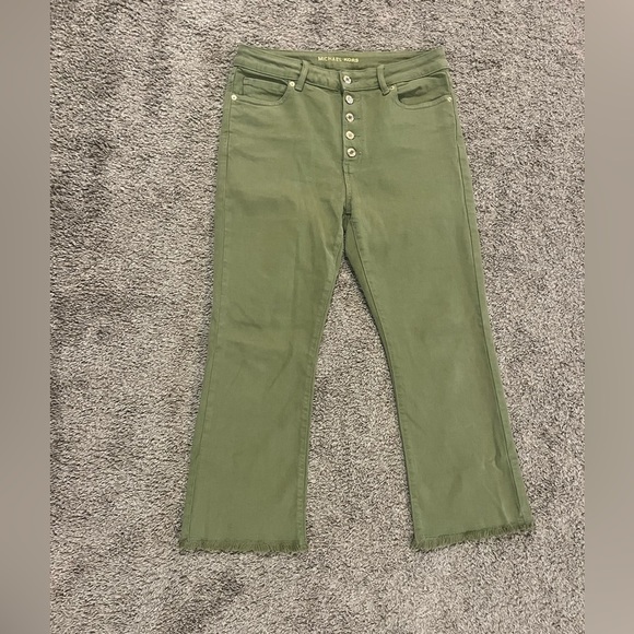 Michael Kors Denim - NWOT Women’s Michael Kors Green Cropped Wide Leg Jeans Size 8